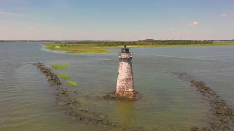 Cockspur Lighthouse Stock-Footage 155315157