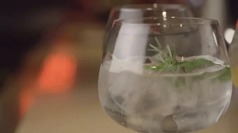 The cocktail is on the bar. close-up. Stock Footage 157810857