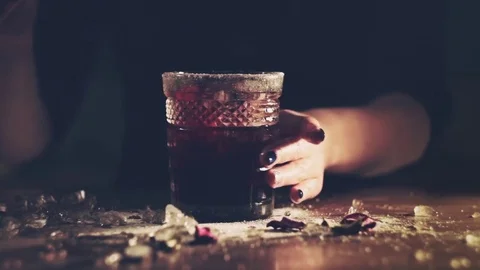Cocktail on a bar Stock Footage 80357566