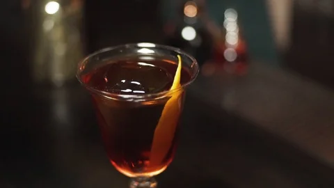 Cocktail in the bar Stock Footage 106630377