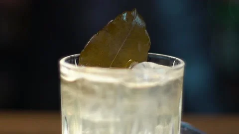 The cocktail is on the bar Stock Footage 130851640