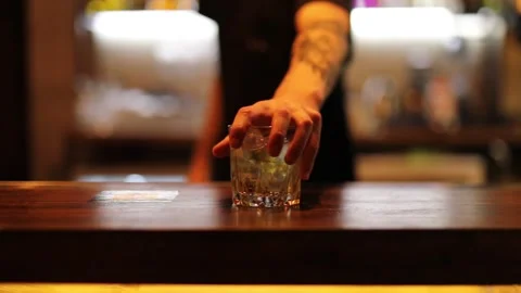 The cocktail is on the bar Stock Footage 145538203