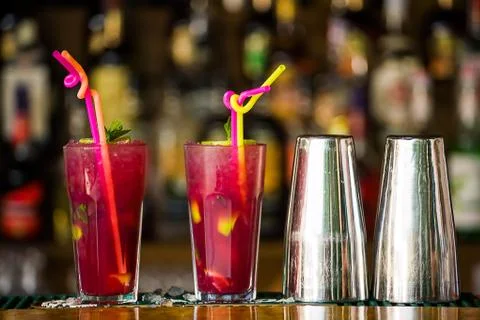 Cocktail at the bar Stock Photos