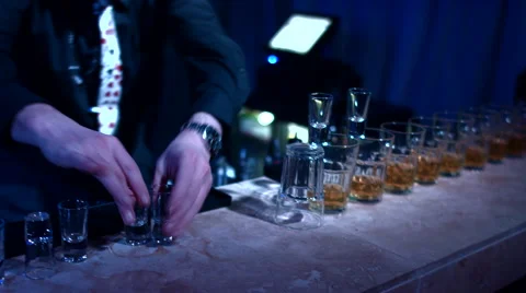 Cocktail Barman Stock Footage 46414767