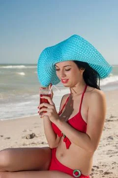 Cocktail on the beach Stock Photos
