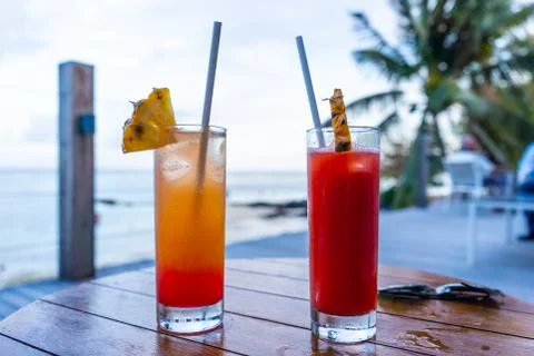 Cocktail on the beach Stock Photos