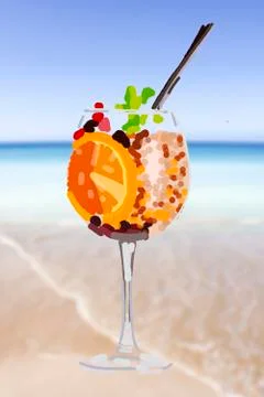 Cocktail on the beach	 Stock Photos