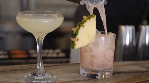 Cocktail being poured Stock Footage 273080059