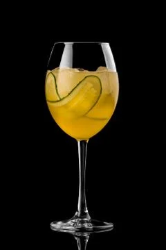 Cocktail on black background menu layout restaurant bar vodka wiskey tonic Stock Photos