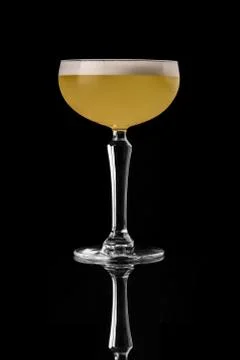 Cocktail on black background menu layout restaurant bar vodka wiskey tonic or Stock Photos