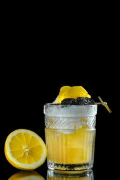 Cocktail on a black background 写真素材
