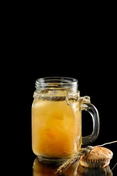 Cocktail on a black background Stock Photos