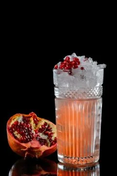 Cocktail on a black background Stock Photos