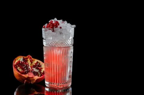 Cocktail on a black background Stock Photos