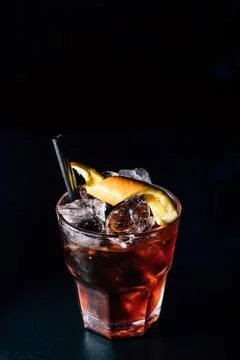 Cocktail on a black background Foto stock