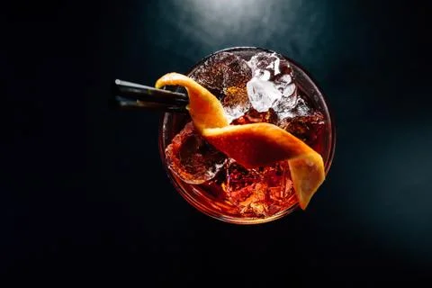 Cocktail on a black background Stock Photos
