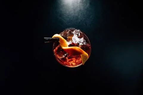 Cocktail on a black background Stock-Fotos