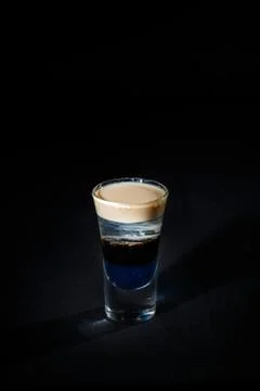 Cocktail on a black background Stock Photos