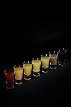 Cocktail on a black background Stock Photos