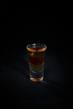 Cocktail on a black background 스톡 사진
