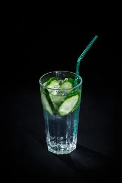 Cocktail on a black background 스톡 사진