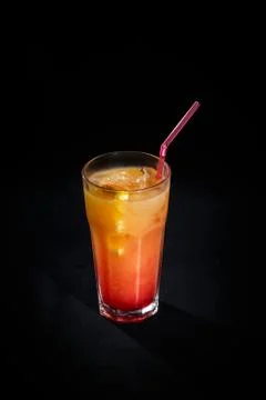 Cocktail on a black background Foto stock