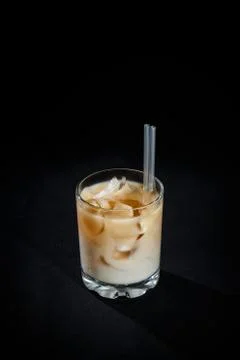 Cocktail on a black background Stock Photos