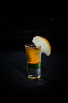 Cocktail on a black background Stock Photos