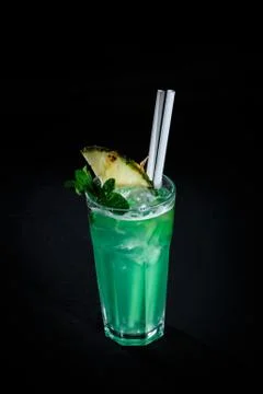 Cocktail on a black background Stock Photos