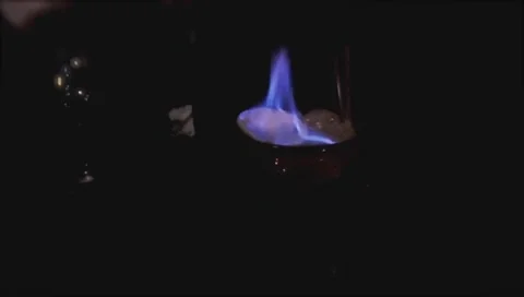 Cocktail burning drink Stock Footage 89147020