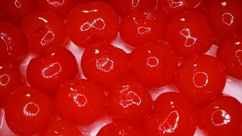 Cocktail cherry cherries closeup texture rotating video background Video stock 113147587