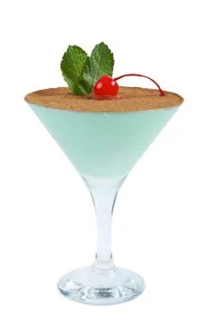 Cocktail  with cherry Stock Photos