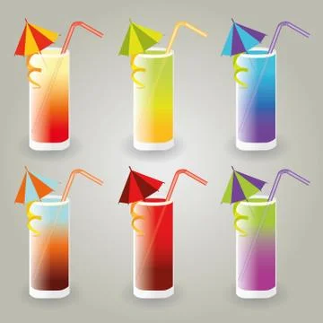Cocktail collection Stock Illustration