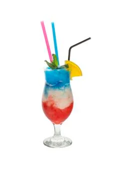 Cocktail collection - Three layered tropical cocktail Stock Photos