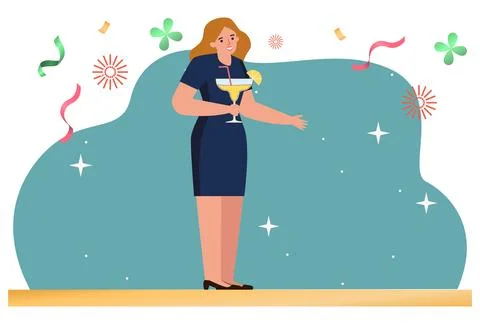 Cocktail Concept Illustration Illustrazione stock
