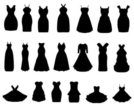 Cocktail dresses Stock Illustration