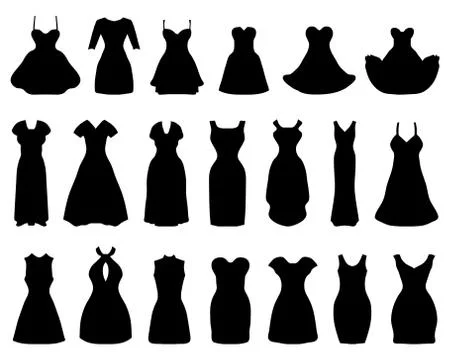 Cocktail dresses Stock Illustration