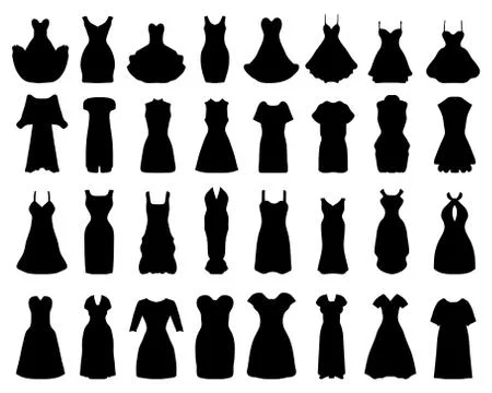 Cocktail dresses Stock Illustration