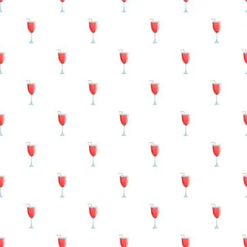 Cocktail drink glasses repeating pattern seamless background 库存插图
