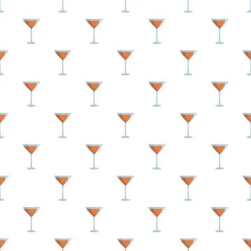 Cocktail drinks seamless pattern for bar background Stock Illustration