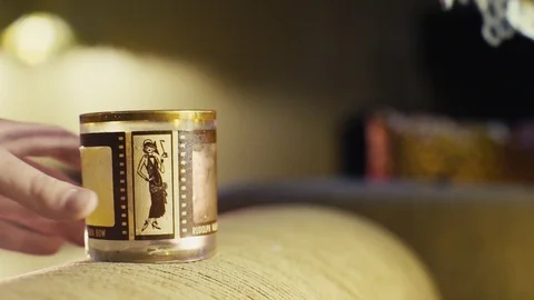 Cocktail on Edge of Couch Stock Footage 97201437