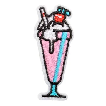 Cocktail fabric patch on white 写真素材