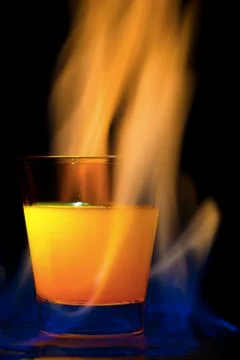 Cocktail flame Fotos Stock