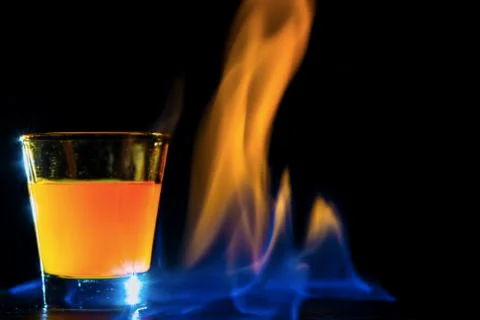 Cocktail flame Foto stock