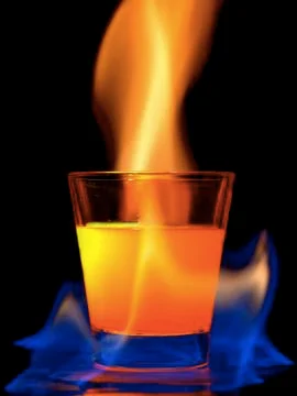 Cocktail flame 스톡 사진