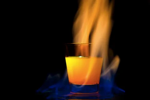Cocktail flame Stock Photos