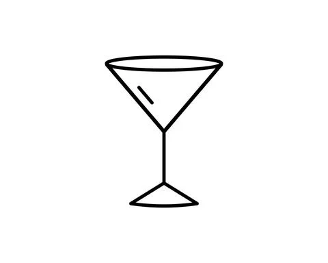 Cocktail flat icon. Single high quality outline symbol of drink for web desig Stock Illustration