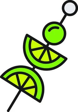 Cocktail garnish Stock Illustration