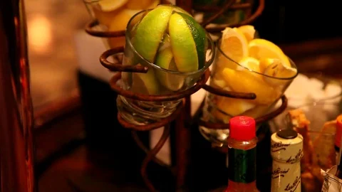 Cocktail Garnishes Stock Footage 82125156