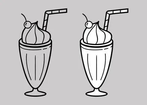 Cocktail glass vector icon Stock Illustration